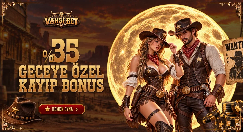 Vahşi Bet — %35 geceye özel kayıp bonusu banner